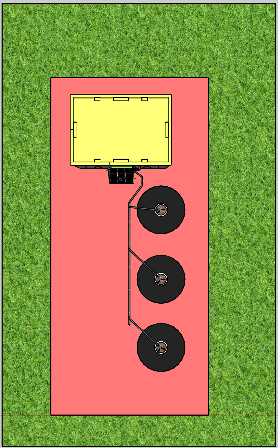 Top view of my system